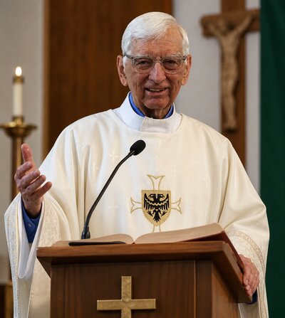 Deacon Gene preaching